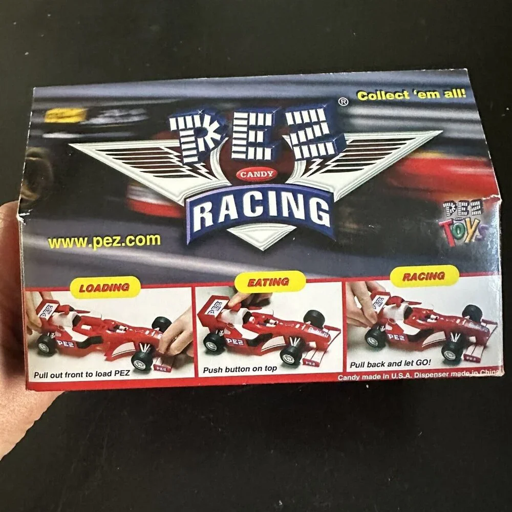 Pez Toys Racing Car Candy Dispenser Pull And Go Action Formula 1 Race Yellow